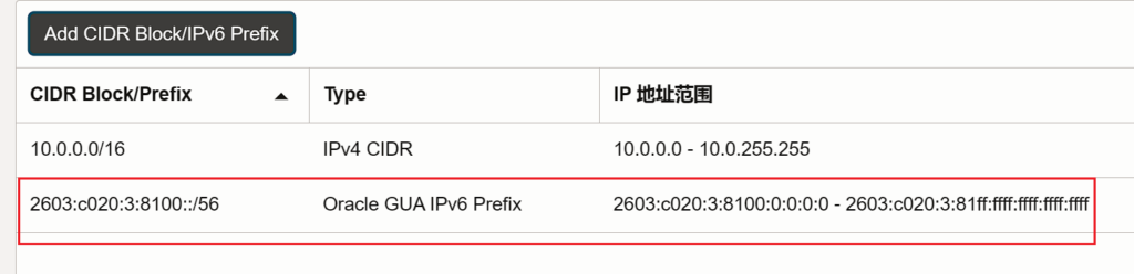 甲骨文：添加IPV6地址