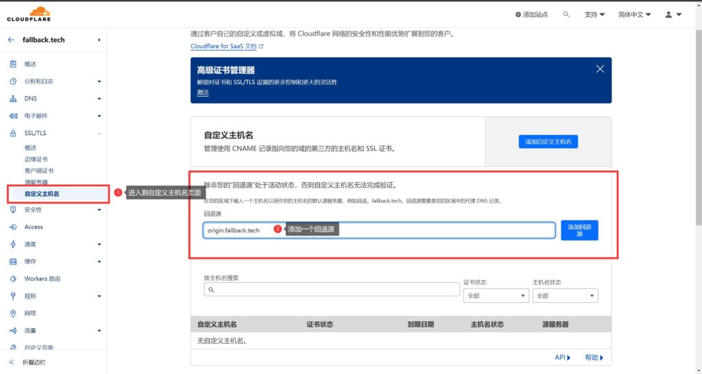 CloudFlare+SaaS回源加速国内访问网站