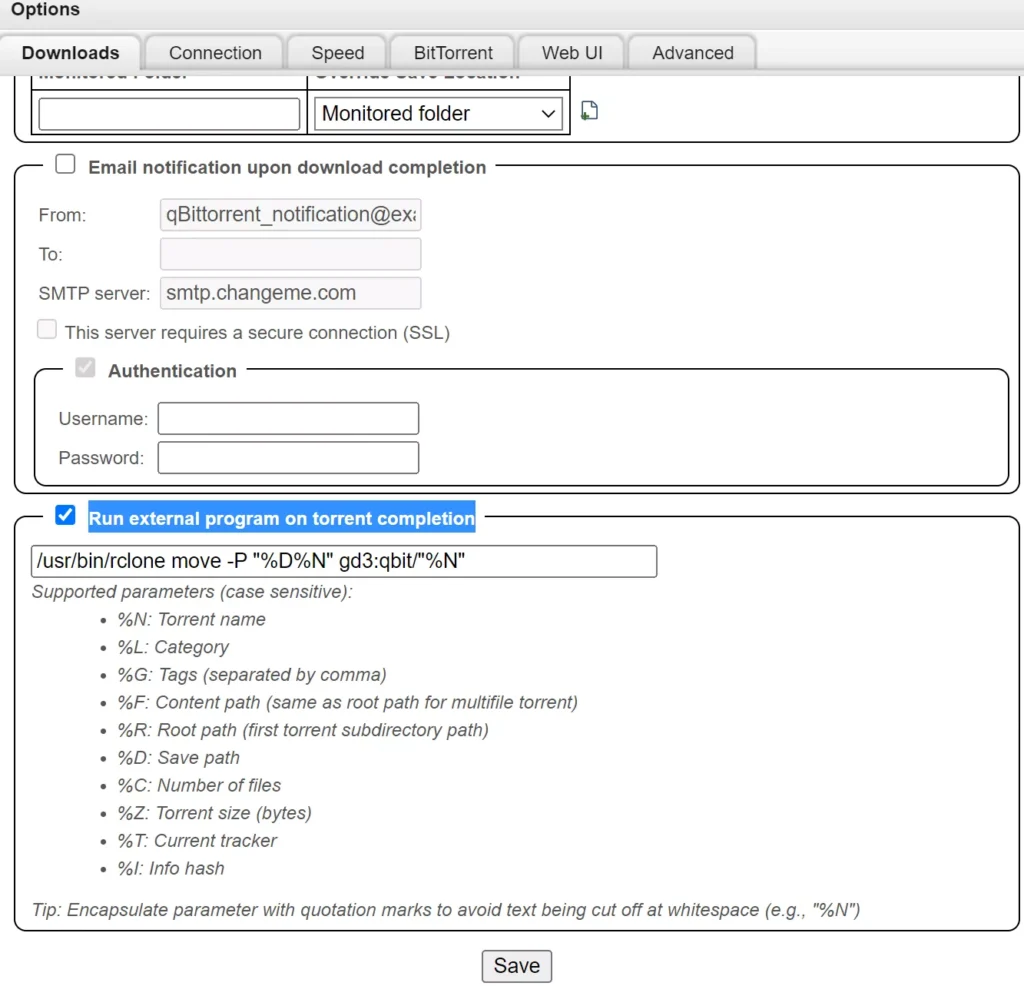 Rclone+qbittorrent实现自动上传